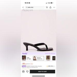 SHEIN Musera Black Kitten Heels